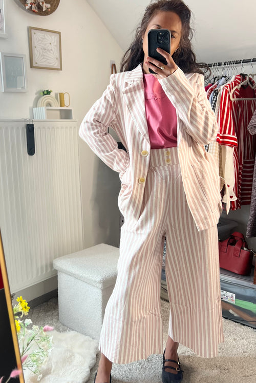 Blazer rayé en lin KALIANA