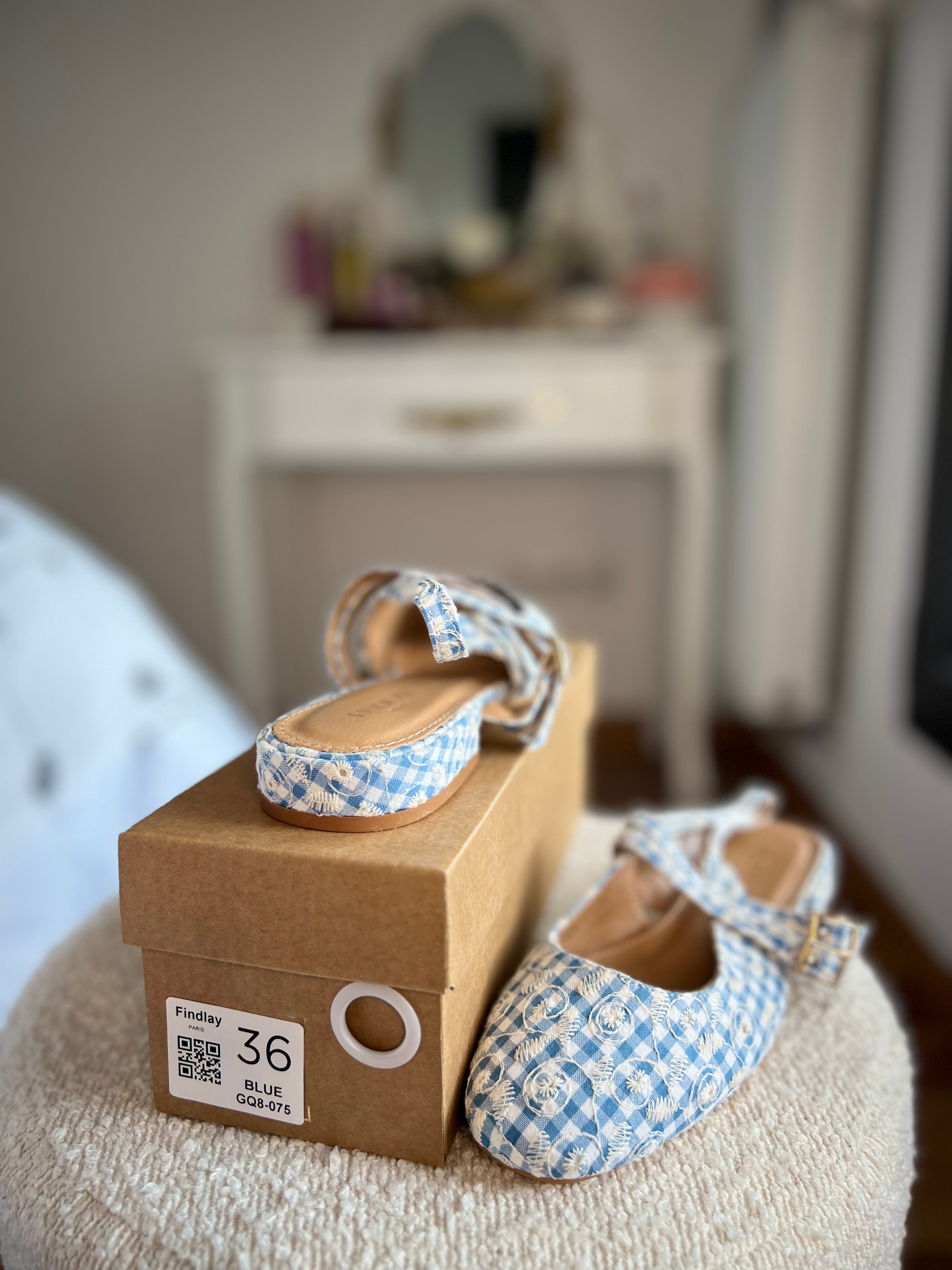 Ballerines vichy broderie Manjakely