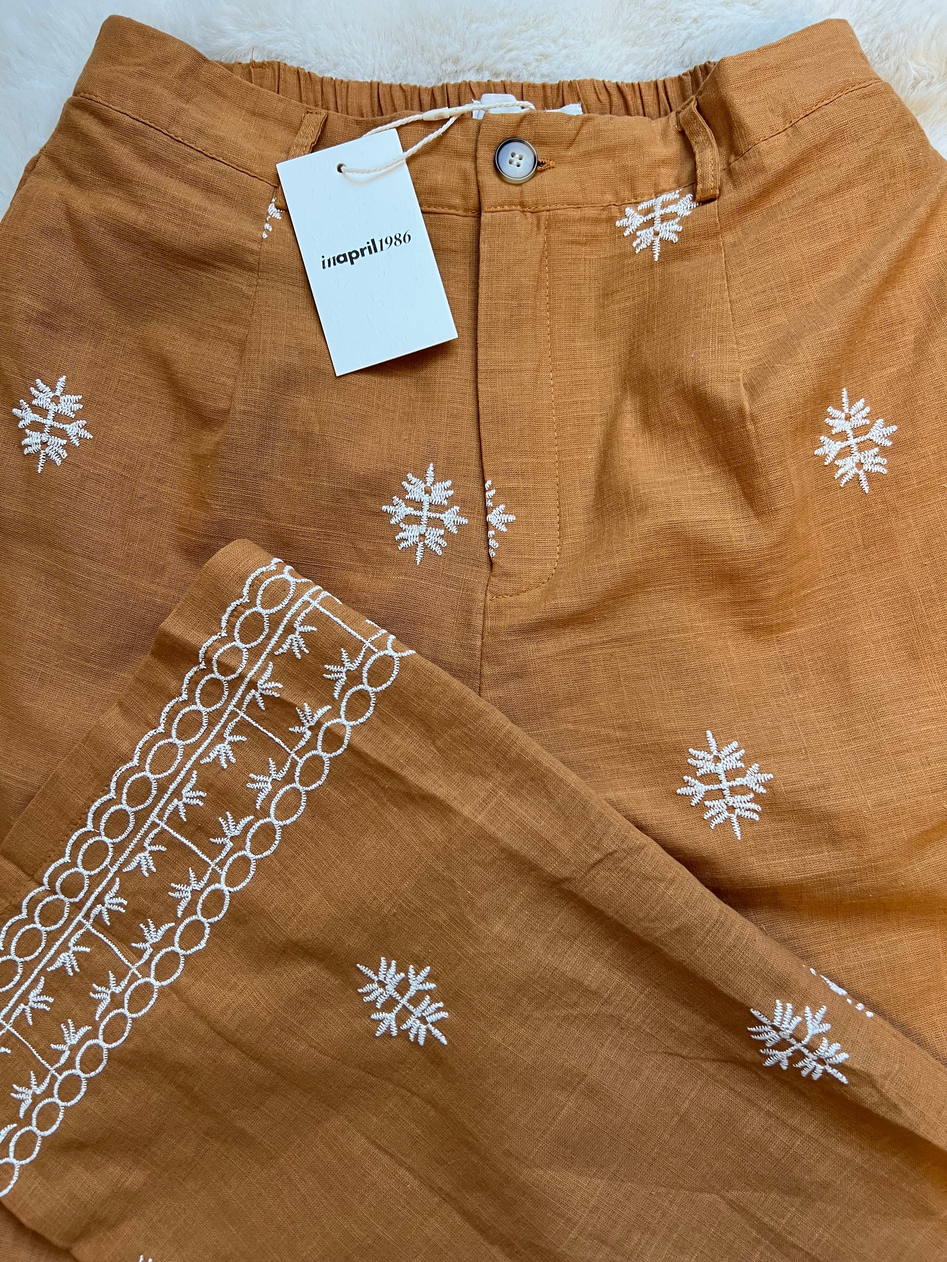 Pantalon large à broderie MIALY