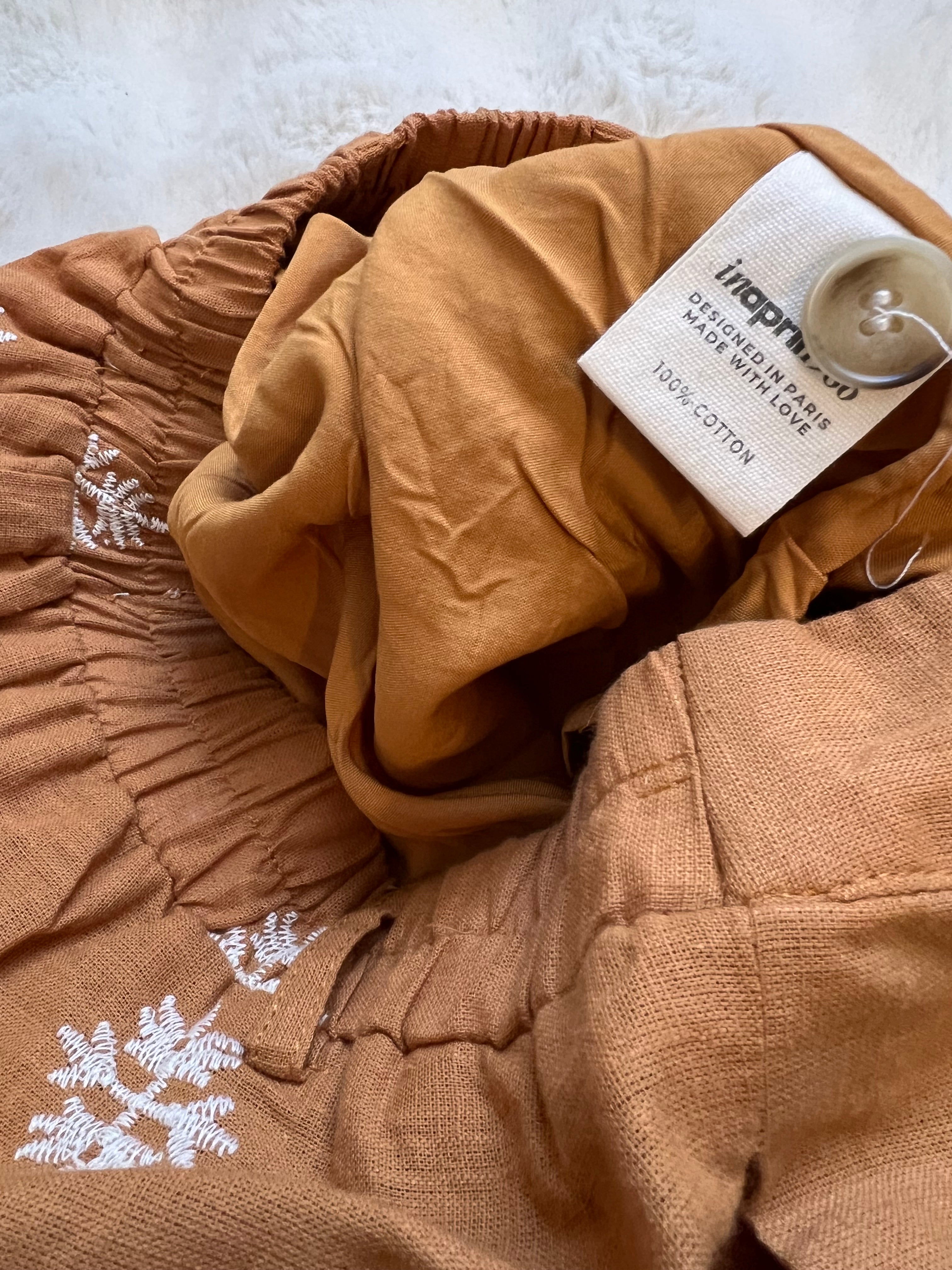 Pantalon large à broderie MIALY