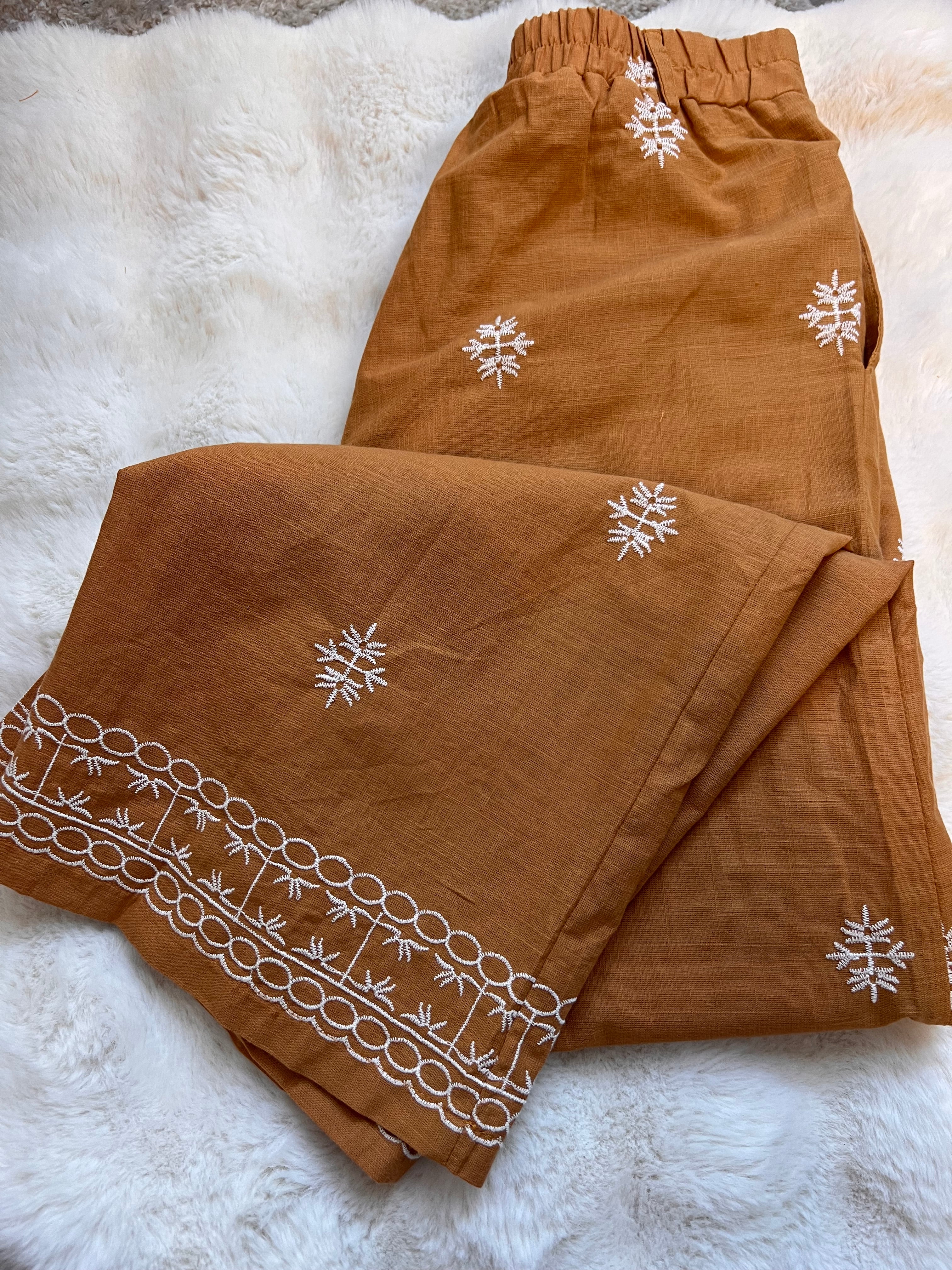 Pantalon large à broderie MIALY